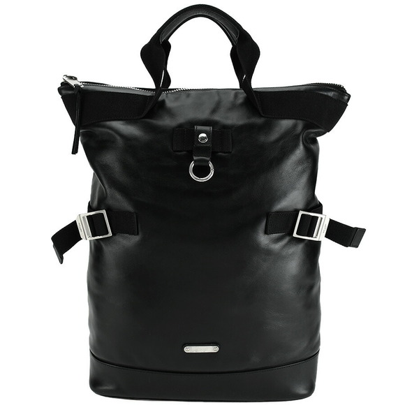 Saint Laurent Backpack Leather Daypack Convertible Rivington Black Lace - Picture 1 of 1